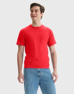 Hanes Beefy-T Unisex Cotton Pocket T-Shirt - Picture 1 of 40