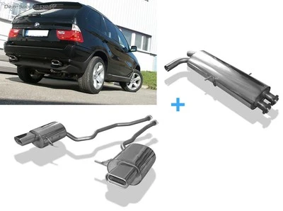 Sistema completo Fox Duplex a partir de Kat BMW X5 E53 4.4i 286 CV 160x80 plano oval Foto 1 de 4