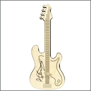 Brian May Signed Laser Cut Wooden Guitar With Plectrum (UK) - Picture 1 of 3
