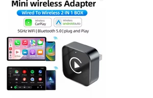 2-in-1 Wireless CarPlay Android Auto Adapter Plug & Play USB  für iPhone Android - Bild 1 von 15