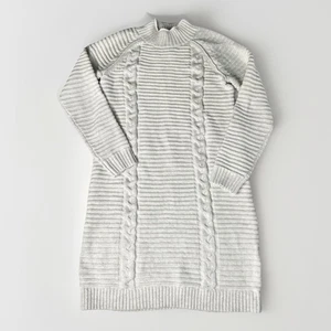 Banana Republic Pullover Kleid Zopfmuster Grobstrick Damen Medium weiß Fischer S - Bild 1 von 7