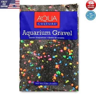 Аквариум гравий смесь декоративные неоновые звездная ночь 5 фунтов полезные бактерии новый - Изображение 1 из 4