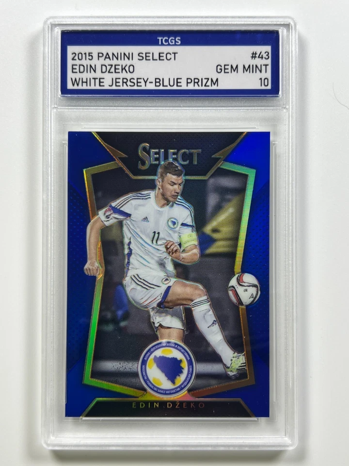 2015-16 Panini Select Edin Dzeko Blue Prizm /299 TCGS Gem Mint 10 - Image 1 of 2