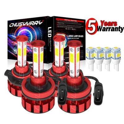 For Toyota Prius 2010 2011 2012 2013-2015 4pcs 4-SIDED Headlight high low beam - Image 1 of 4