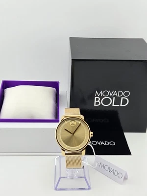 Movado Bold Access Gold Dial Gold Tone Women's Watch - 3600921 ($695 MSRP) - Image 1 of 4