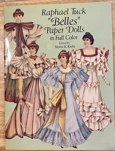Vtg 1990 Raphael Tuck Belles Paper Dolls by Dover 4 Dolls 16 Costumes Uncut - Picture 1 of 13