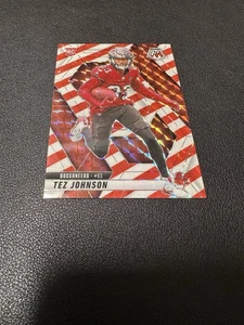 Mosaic Football Tez Johnson 2025 rayas rojas y blancas novato #316 Buccaneers radiocontrol - Imagen 1 de 4