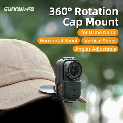 360° Adjustable Hat Cap Brim Clip for DJI Osmo Nano Camera Accessories Bracket - Image 1 of 4
