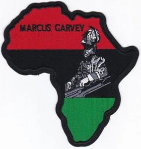 Rasta Marcus Garvey in Afrika Karte gestickter Aufnäher 6"x5,75" - Bild 1 von 1