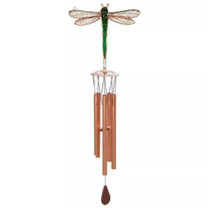 STAINED GLASS DRAGONFLY SUNCATCHER WIND CHIME - Picture 1 of 1