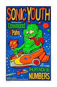 Poster concerto Sonic Youth Houston 1995 - Foto 1 di 1