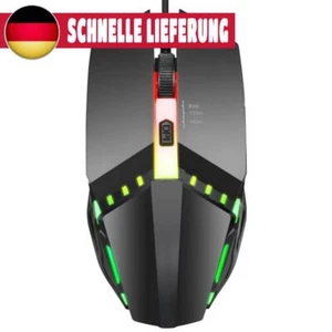 Kabelgebundene Gaming-Maus 1600 DPI ergonomische Maus optische RGB-Mäuse 4 Taste - Bild 1 von 12