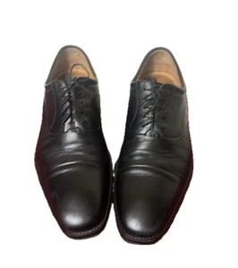 Magnanni Dress Shoes Mens 12 D Black Leather  Cap Toe Oxford - Picture 1 of 16