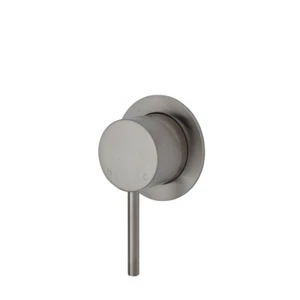 Fienza Shower Wall Mixer Brushed Nickel Small Round Plate Bathroom Tap Kaya - Picture 1 of 3