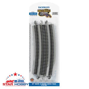 Bachmann 44506 28" RADIUS 18 DEGREE CURVED TRACK (HO SCALE) model train railroad - Picture 1 of 1