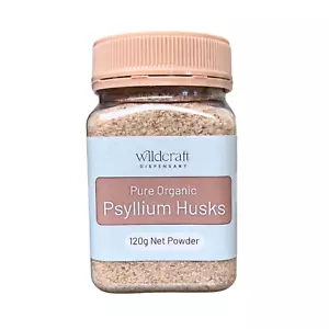 PSYLLIUM HUSKS 120g Organic Plantago psyllium hulls NO ADDITIVES - Picture 1 of 3