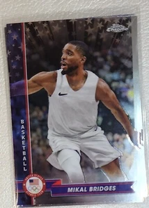 2024 Topps Chrome U.S Olympics Mikal Bridges #20 - Picture 1 of 2