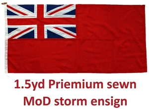 1.5 yd Red ensign traditionally sewn MoD approved flag premium woven heavy duty - Picture 1 of 3