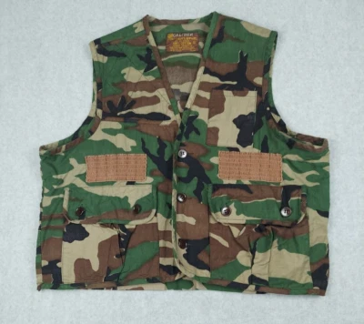 Caliber Sportsman’s Apparel Upland Bird Vest Woodland Camo Medium Vintage - Image 1 of 4