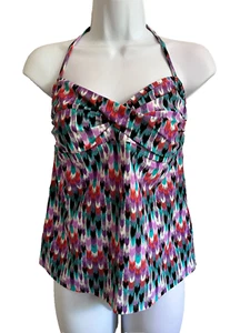 Catalina Size L Multi-Color Halter Tankini Top - Picture 1 of 6