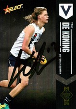 ✺Signed✺ 2017 CARLTON BLUES AFL Card TOM DE KONING Future Force