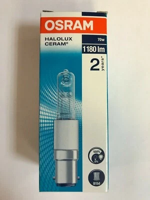 OSRAM/RADIUM Halolux Ceram Halogenlampe B15d 70W klar 64494 KL NEU & OVP! - Bild 1 von 2