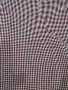 Dark red cotton fabric country classics plaid gingham woven tan sewing crafts - Picture 1 of 1