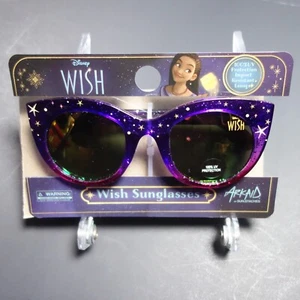 Disney Wish Girls Kids Sunglasses 100% UV Purple Sparkles Stars - Picture 1 of 8