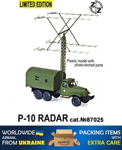 P-10 Soviet Radar Vehicle 1953 Year 1/87 Scale Plastic Model Kit ZZ Modell 87025 - Imagen 1 de 12