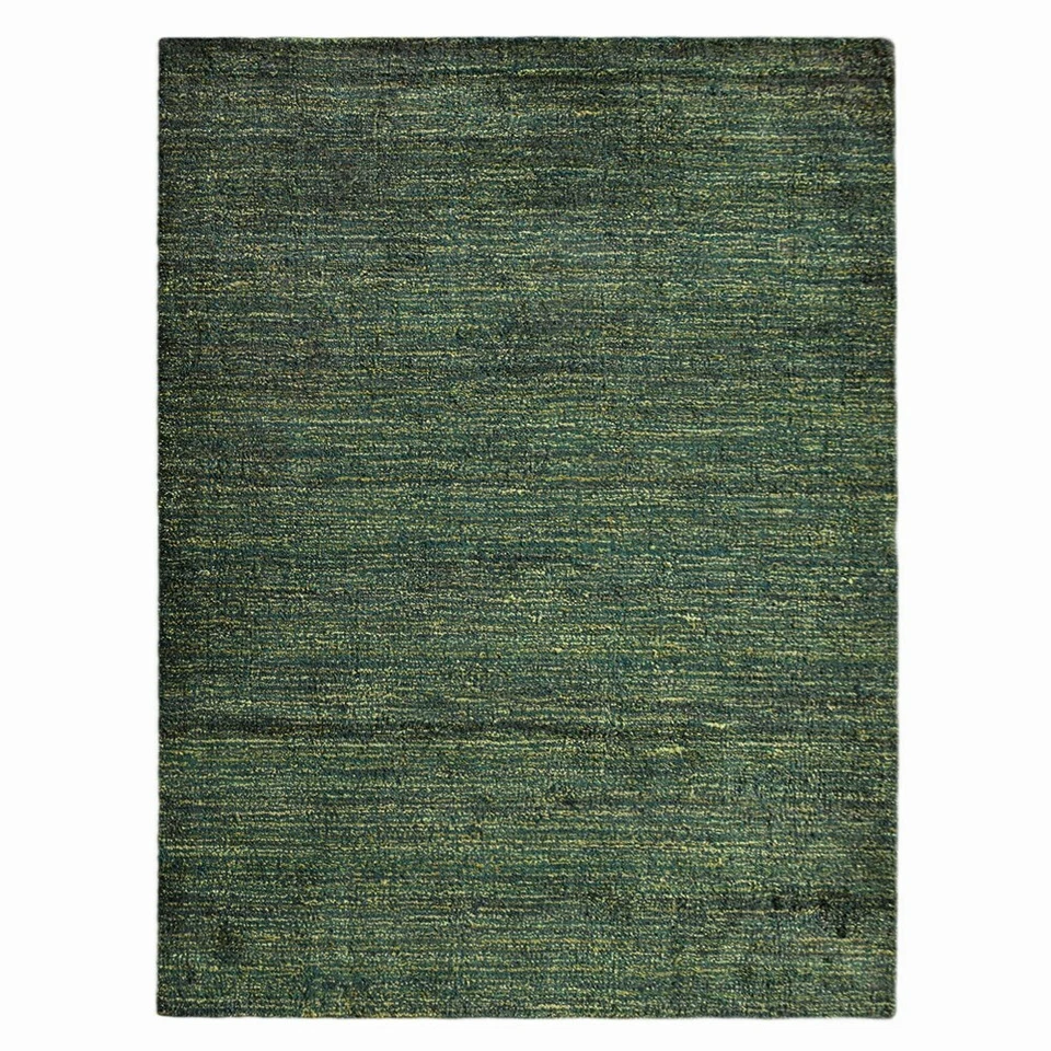 Alfombra de mezcla de seda con telar anudado a mano oro verde macizo BBH Homes BBLSM111 Foto 1 de 4