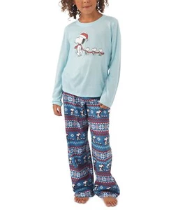 Munki Munki Matching Kids Peanuts Family Pajama Set-4 - Picture 1 of 5