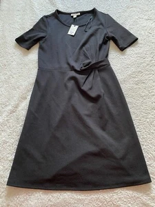 Dana Buchman Women Size S Black Short Sleeve Sheath Knee Dress (A23) - Picture 1 of 7