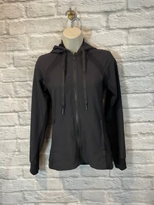 Chaqueta para mujer Lululemon negra Get Ready con capucha ventilada talla 2 - Imagen 1 de 7