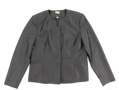 Women's Caslon Twilight shale round neck Jacket grey sz 14 - Image 1 of 4
