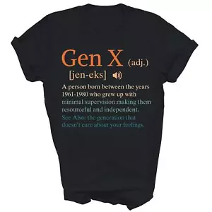 Funny Gen X Generation X Definition Sarcasm Unisex Shirt Gift - Picture 1 of 5