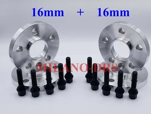 KIT 4 DISTANZIALI RUOTA 16+16mm BMW SERIE 6 (E63 - E64) + BULLONI BLACK - Imagen 1 de 1