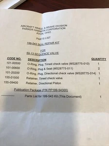 Parker Hannifin - Seal Repair Kit P/N: 198-543 - Picture 1 of 6