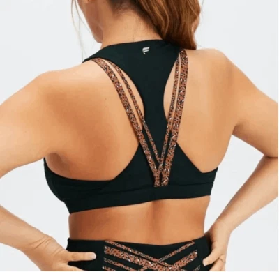 Fabletics | Sujetador deportivo Kessler negro con correas Leo | Grande, precio de venta sugerido por el fabricante $60 Foto 1 de 4