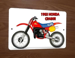 Letrero de pared de metal Honda CR480R 1983 bicicleta de tierra motocross 8x12 - Imagen 1 de 1