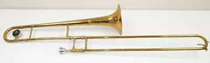 ¡¡Raro!! Estate!! Antiguo instrumento musical de latón "TROMBÓN CLEVELAND 605" de colección - Imagen 1 de 13