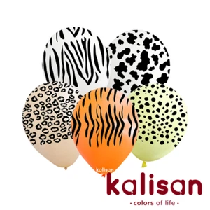 25 Tiger Cheetah Animal prints safari Party Balloons Animal Jungle Zoo Print - Picture 1 of 1