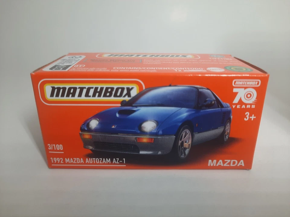 Matchbox 2024 Mattel 1992 Mazda Autozam AZ-1 3/100 Box Modellino 1/64 - Immagine 1 di 1