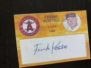 Los Angeles Angels FRANK KOSTRO autographed Homemade Signature Card - Picture 1 of 1