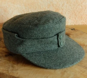 Deutsche Feldmütze M43 feldgrau Reproduktion Wehrmacht Uniform WK2 NEU Größe 60 - Picture 1 of 7