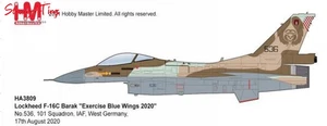 Hobbymaster F-16C Barak 'Exercise Blue Wings 2020' #536 101 Sqd IAF 1: - Picture 1 of 1
