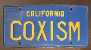 California Vanity Nummernschild COXISM - Bild 1 von 1