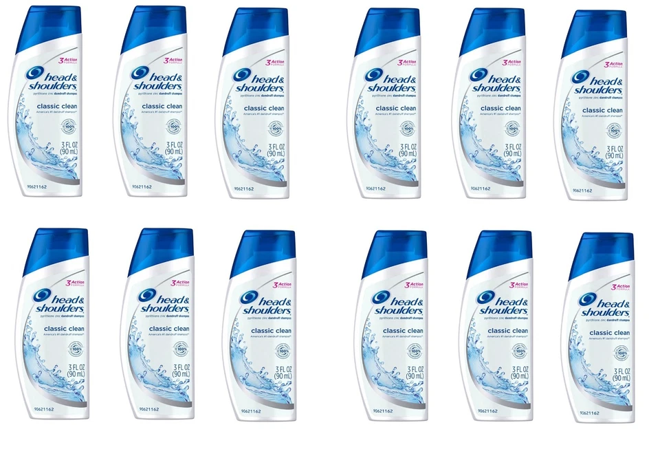 Head and Shoulders Classic Clean Shampoo 3oz 037000962823t129