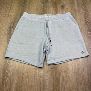 Original Penguin Mens Light Blue Marl Drawstring Waist 7" Sweat Shorts Size XL - Picture 1 of 13