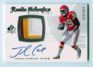 H918 JAMAAL CHARLES 1/1 2014 TOPPS TRIPLE THREADS LOGO PATCH PLATE CHIEFS RARE - Picture 1 of 2