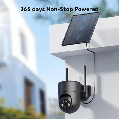 Solar Security Cameras Wireless, 2K WiFi Cameras Outdoor Surveillance Camera - Image 1 of 4